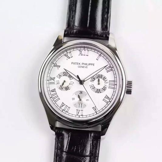 Fake Pat*k Phi1i*pe Annual Calendar 5035G SS White Dial Swiss PPF 315SQA