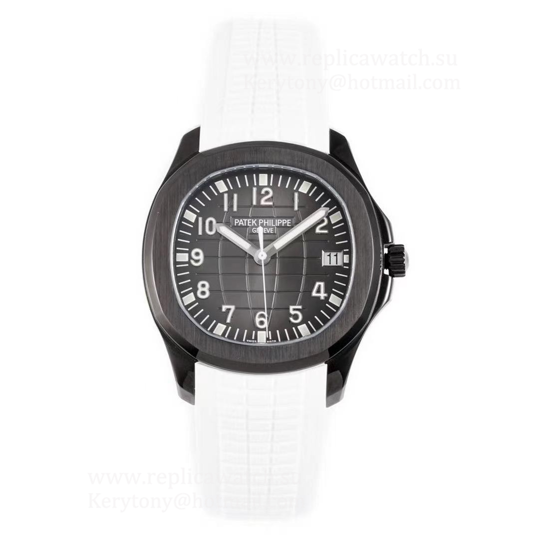 Shop Pat*k Phi1i*pe Aquanaut 5167 ZF PVD Black Dial White Strap 324 SC (Free Box)