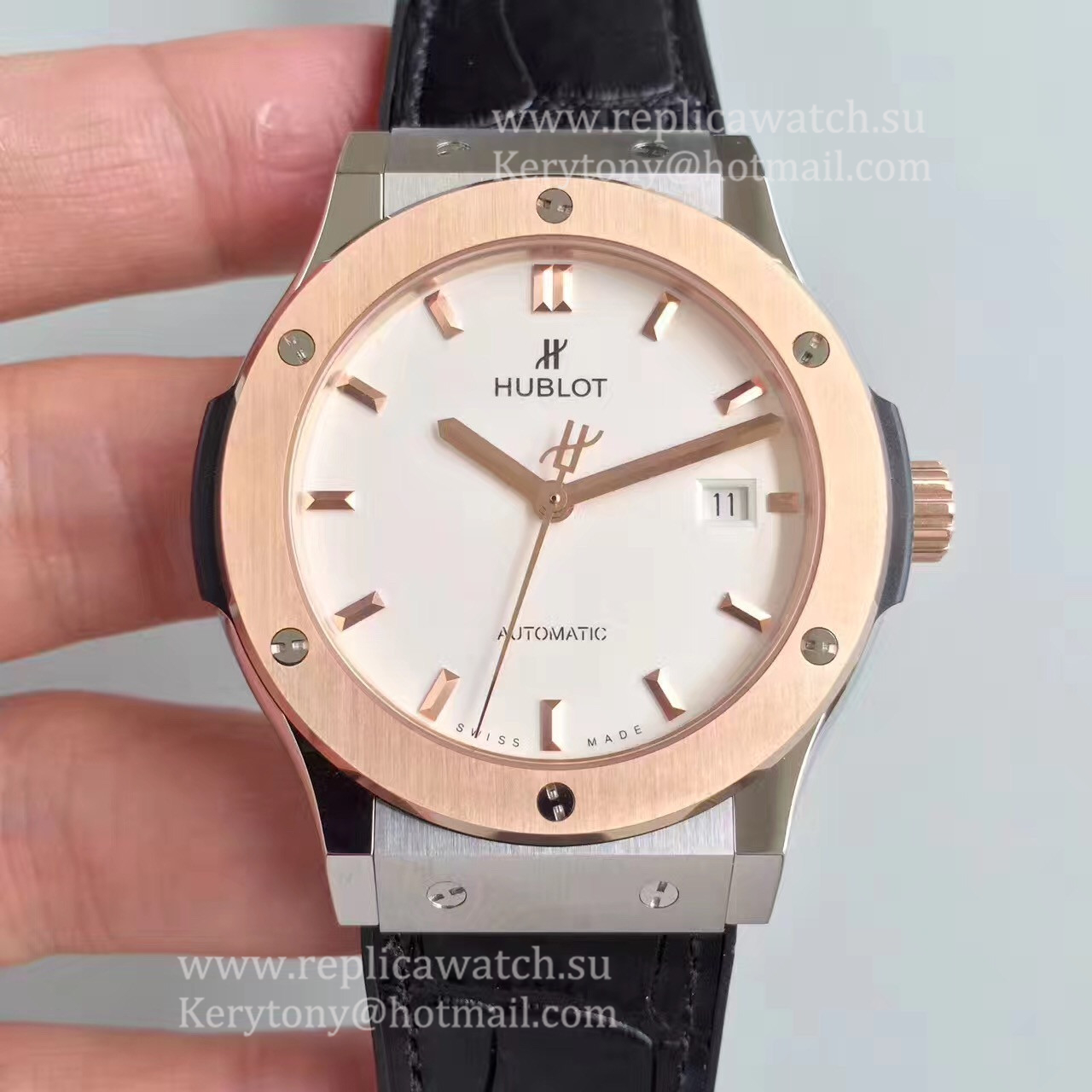 Shop Hublot Classic Fusion Titanium King Gold 511.NO.1181.LR JJF Titanium White Dial HUB1112