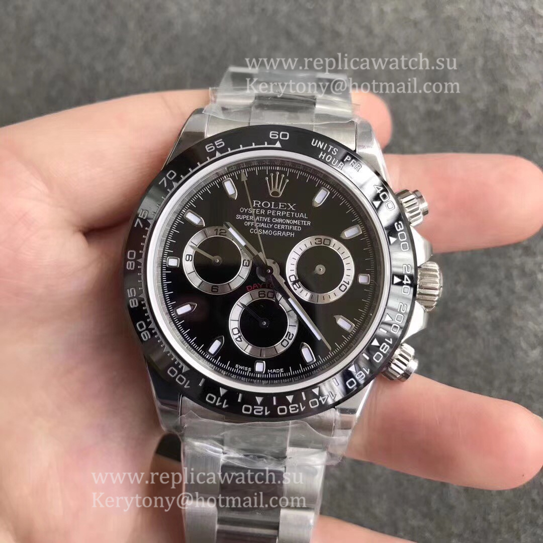 Best Price R01ex Daytona  116500 LN Noob Factory SS Black Dial 7750