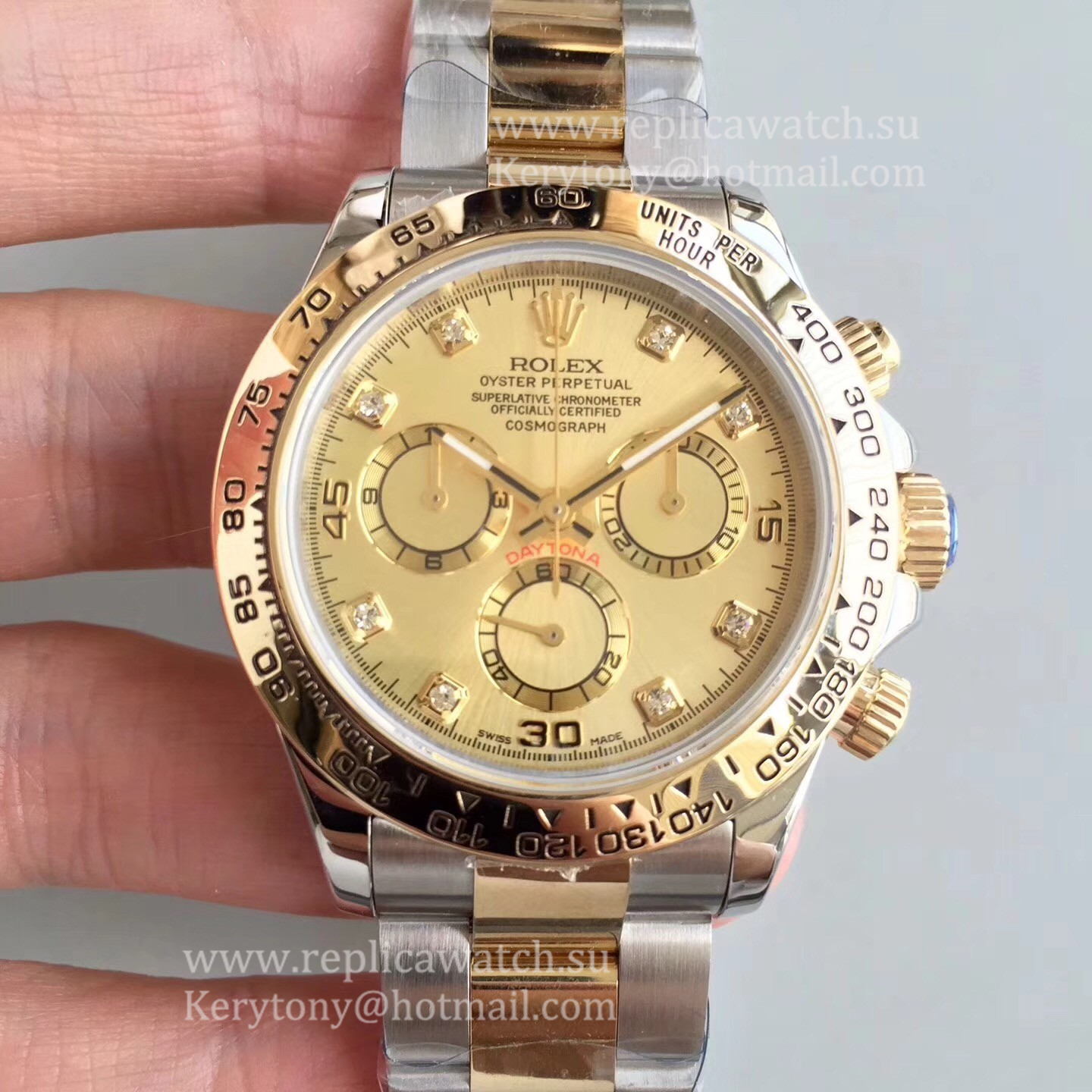 Replica R01ex Daytona  116503 3AF 18K Yellow Gold Wrapped & SS 904L Champagne Dial 7750