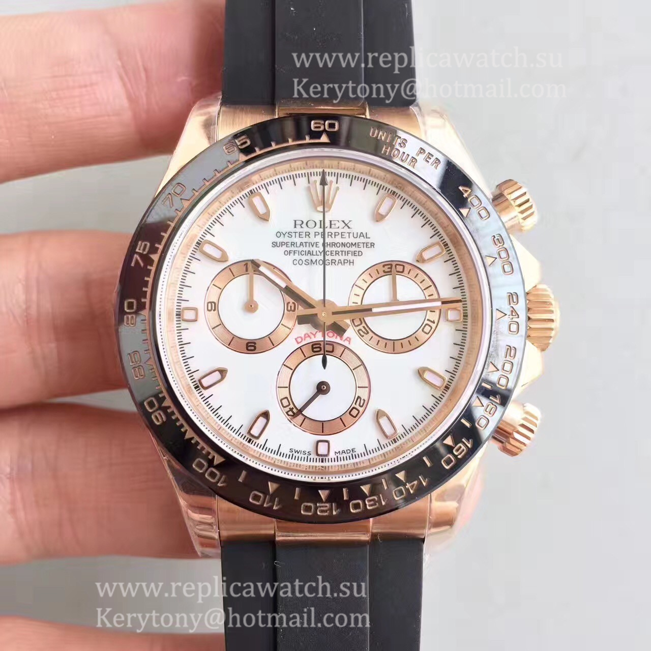 Shop R01ex Daytona  116515 LN Noob Factory Rose Gold White Dial 7750