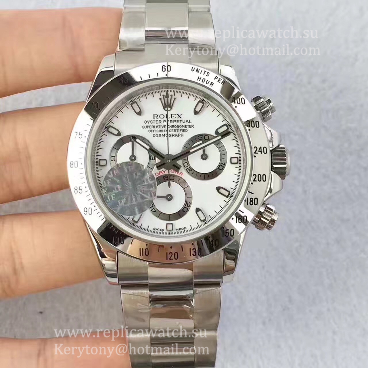Fake R01ex Daytona  116520 JF SS White Dial 7750