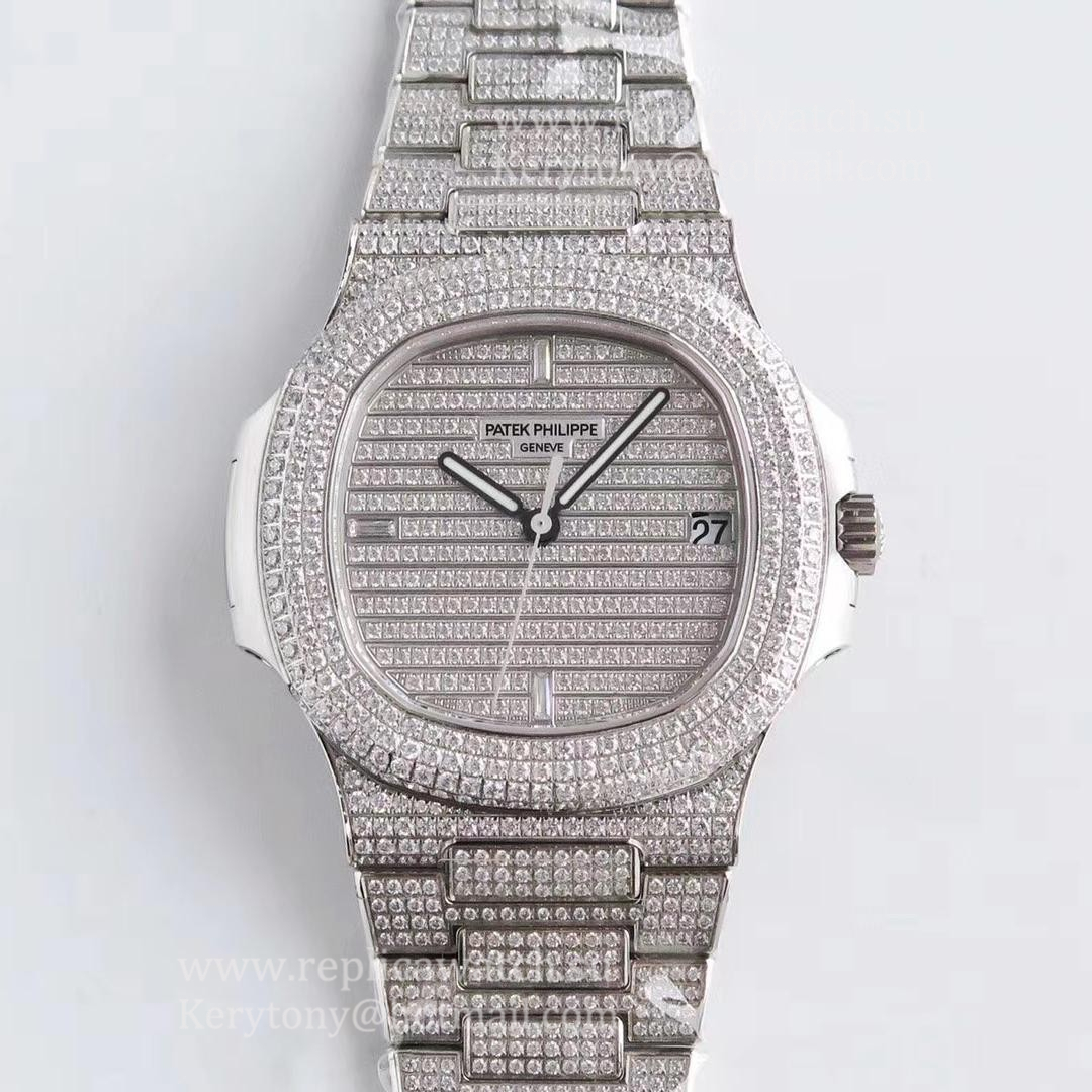 Perfect Replica Pat*k Phi1i*pe Nautilus 5719/10G PPF SS & D1am0nds D1am0nd Dial 324SC (Free Box)