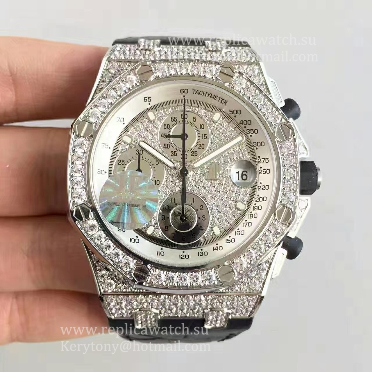 Copy Audemars P1g*et Royal Oak Offshore 26067BC.ZZ.D002CR.01 JF V2 Steel & D1am0nds D1am0nd Dial 7750
