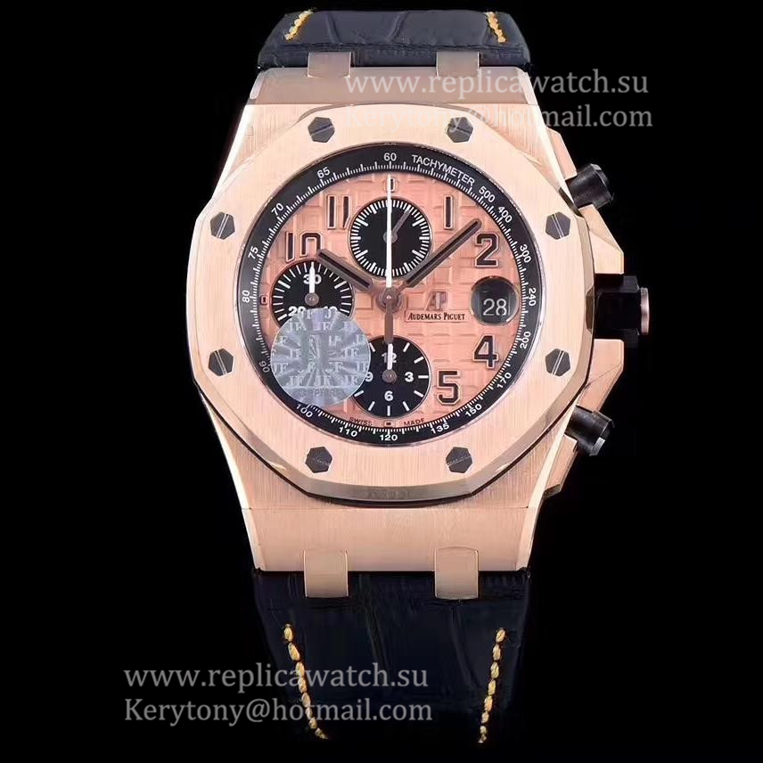 Perfect Replica Audemars Royal Oak Offshore 26470OR.OO.A002CR.01 JF V2 Rose Gold Rose Gold Dial 3126