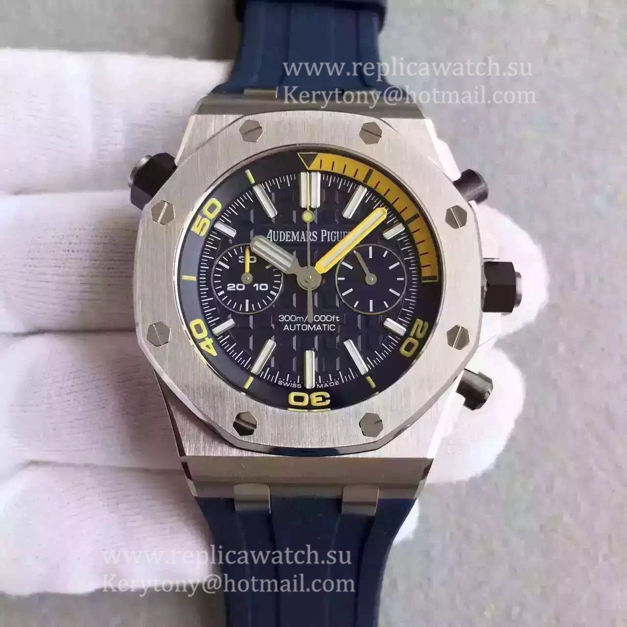 Shop Audemars P1g*et Royal Oak Offshore Diver Chrono 26703ST.OO.A027CA.01 JF SS Blue Dial 3124