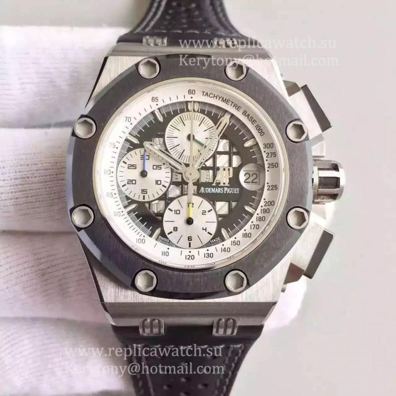 Shop Audemars P1g*et Royal Oak Offshore Rubens Barrichello II 26078IO.OO.D001VS.01 JF V2 Titanium Black Dial 3126