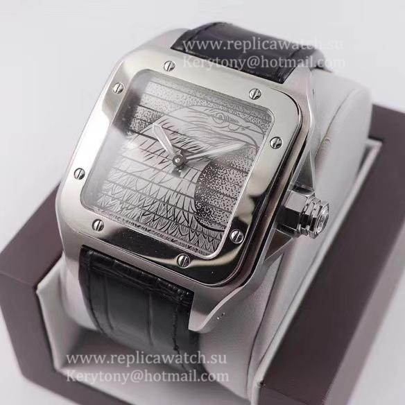 NEW Replica Ca*t1er Santos WM505014 45mm WWF SS Eagle Dial 9611MC
