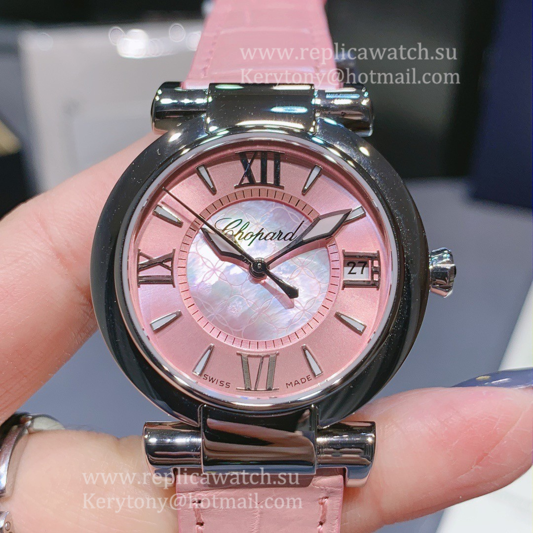 High Quality Chopard Imperiale Ladies 29mm YF SS Pink Dial M9015 (Free Box)