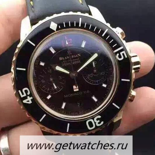 Best Price Blancpain Air Command Monaco YS Rose Gold Black Dial 7750