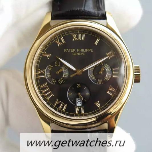 NEW Replica Pat*k Phi1i*pe Annual Calendar 5035J Yellow Gold Black Dial PPF 315SQA