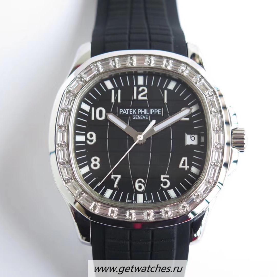 NEW Replica Pat*k Phi1i*pe Aquanaut Jumbo 5167 KMF SS & D1am0nd Black Dial 324SC