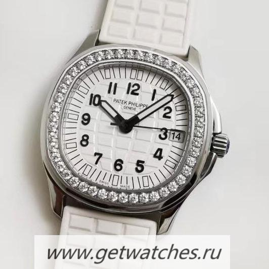 Shop Pat*k Phi1i*pe Aquanaut Luce Ladies 5068 JJF SS & D1am0nds White Dial 324SC