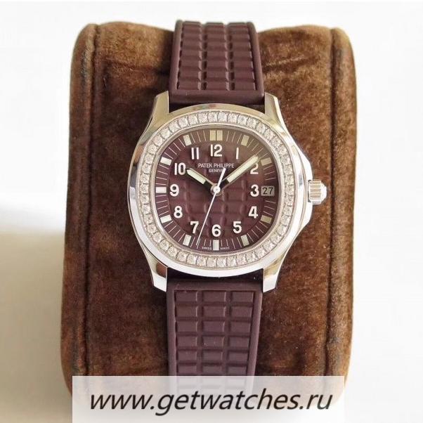 Shop Pat*k Phi1i*pe Aquanaut Luce Ladies 5068 Noob Factory SS & D1am0nds Chocolate Dial 324SC