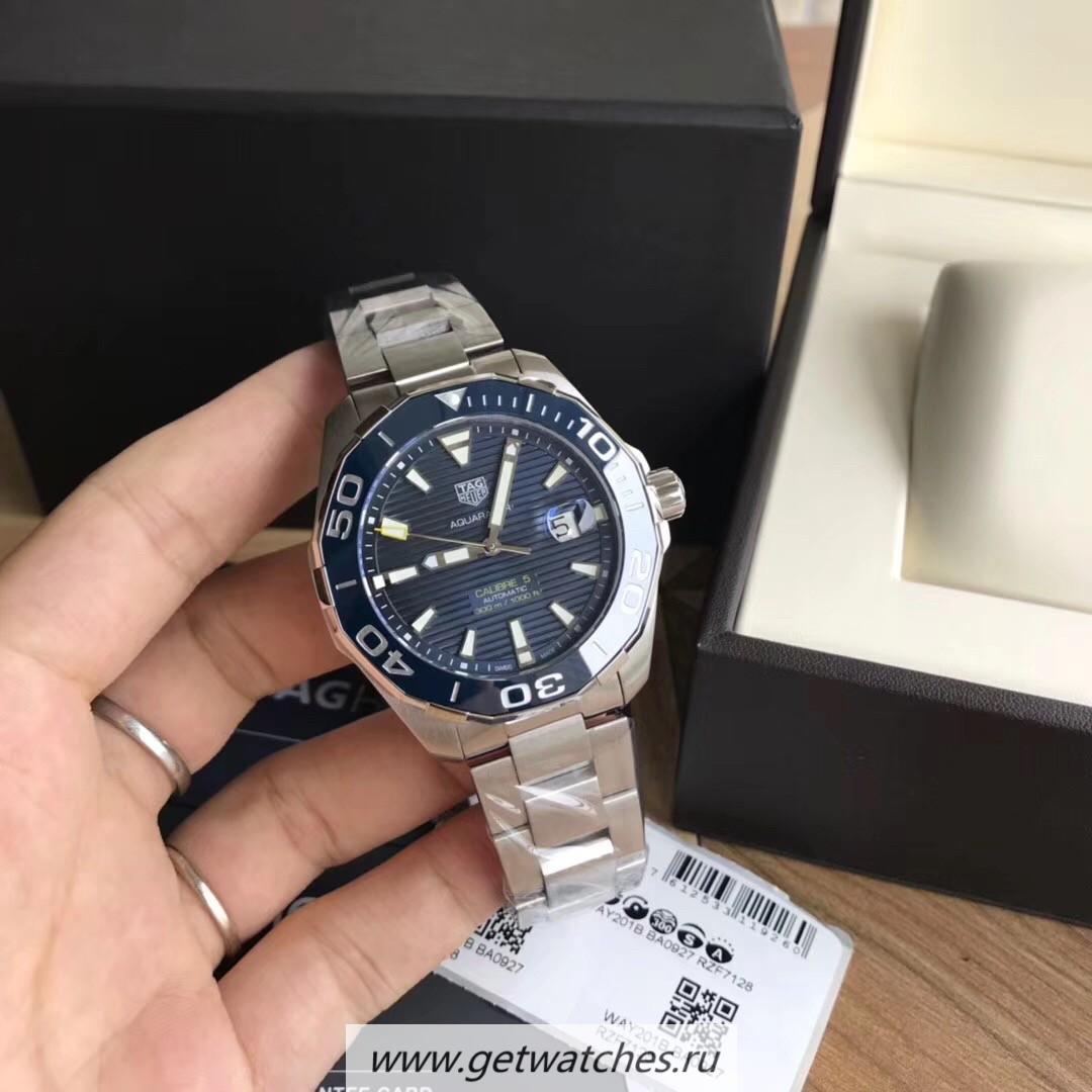 Copy Tag Heuer Aquaracer Calibre 5 WBD218B.FC6446 TBF PVD Carbon Dial 2824