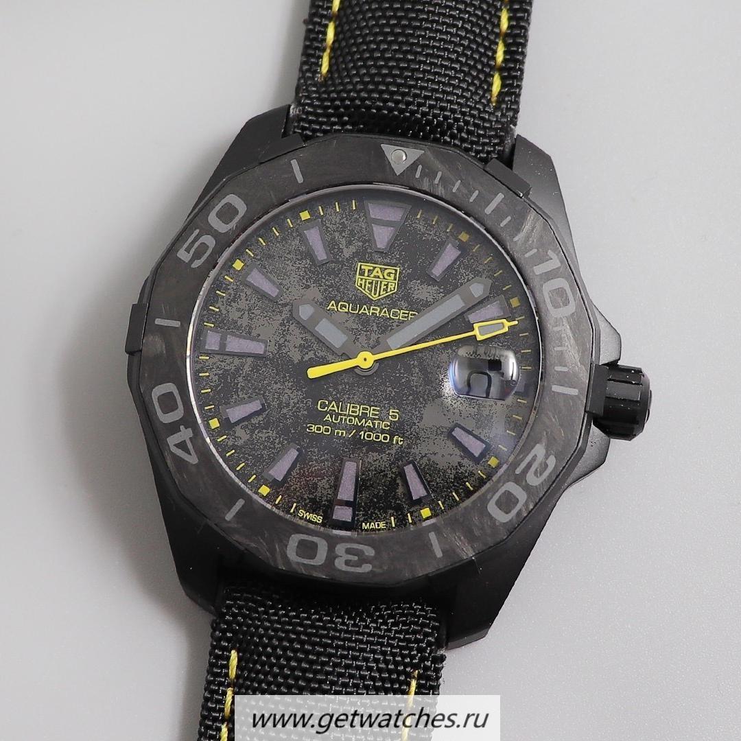 Fake Tag Heuer Aquaracer Calibre 5 WAY211A.FT6151 V6F SS Black Dial 2824