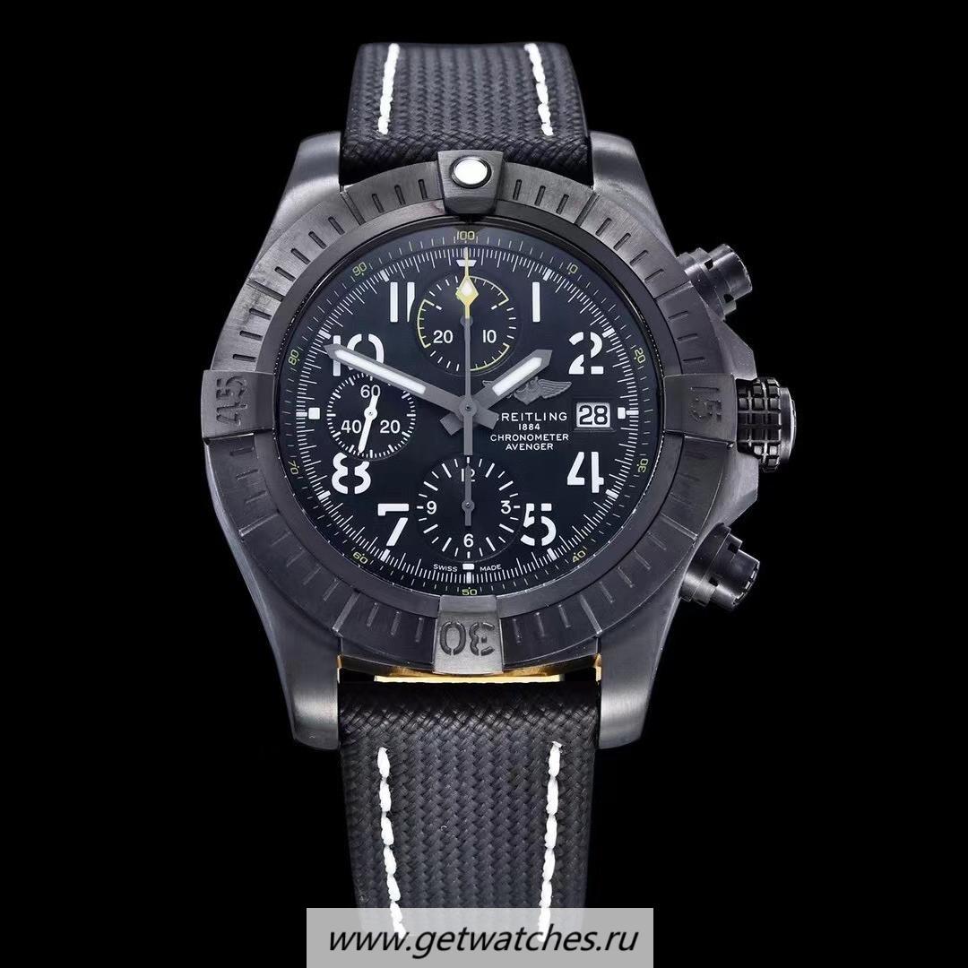 NEW Replica Breitling Avenger Chrono 45 Bandit GF PVD Black Dial 7750