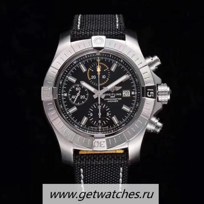 Shop Breitling Avenger Chrono 45 TF SS Black Dial 7750