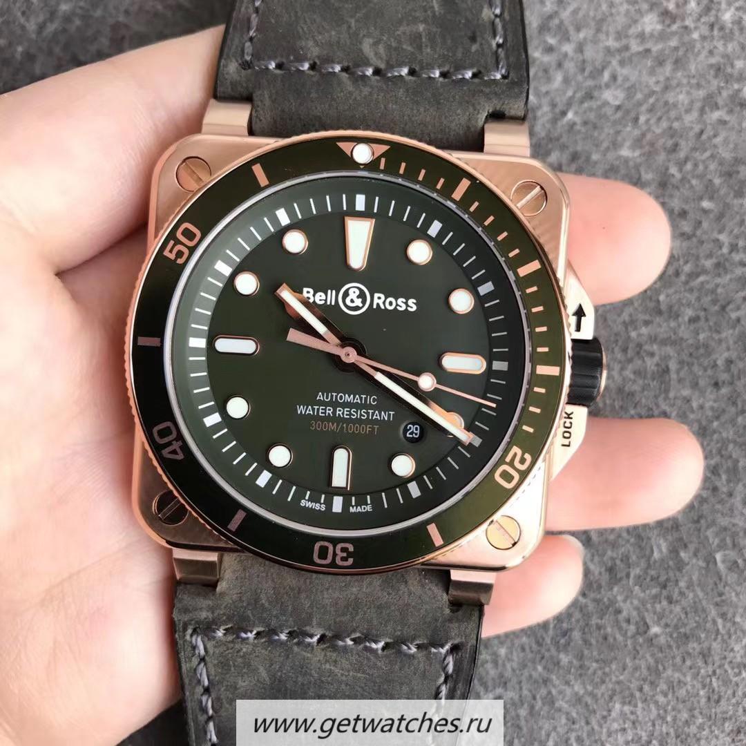 Fake Bell & Ross BR 03-92 Diver Noob Factory Bronze Green Dial M9015