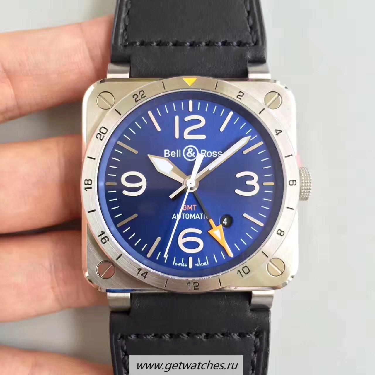 Copy Bell & Ross BR 03-93 GMT ZF SS Blue Dial 2836