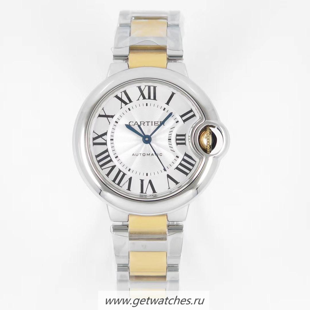 NEW Replica Ca*t1er Ballon Bleu 33mm AF SS & Yellow Gold Silver Dial 076