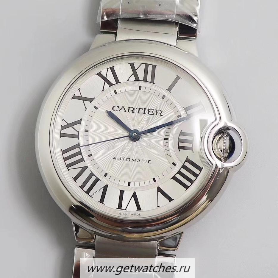 Copy Ca*t1er Ballon Bleu 36mm W6920046 V6F SS Silver Cal 076