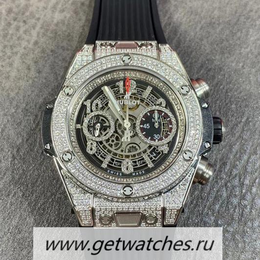 Shop Hublot Big Bang Unico TAF SS & Small D1am0nd Skeleton Dial HUB1242