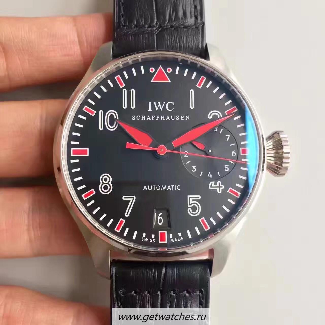 Best Price IWC Big Pilot Muhammad Ali 500433 2017 ZF SS Black & Red Dial 51111