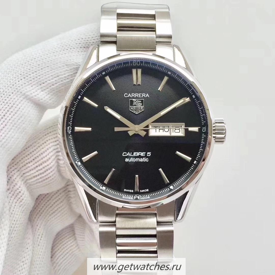 Copy Tag Heuer Carrera Calibre 5 Day-Date 41mm WAR201E.FC6292 HBB V6F SS Blue Dial Calibre 5