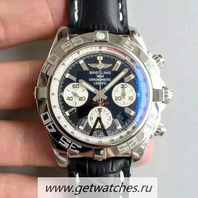 High Quality Breitling Chronomat 44 AB011012/B967/435X/A20BA.1 Noob Factory SS Black Dial 7750