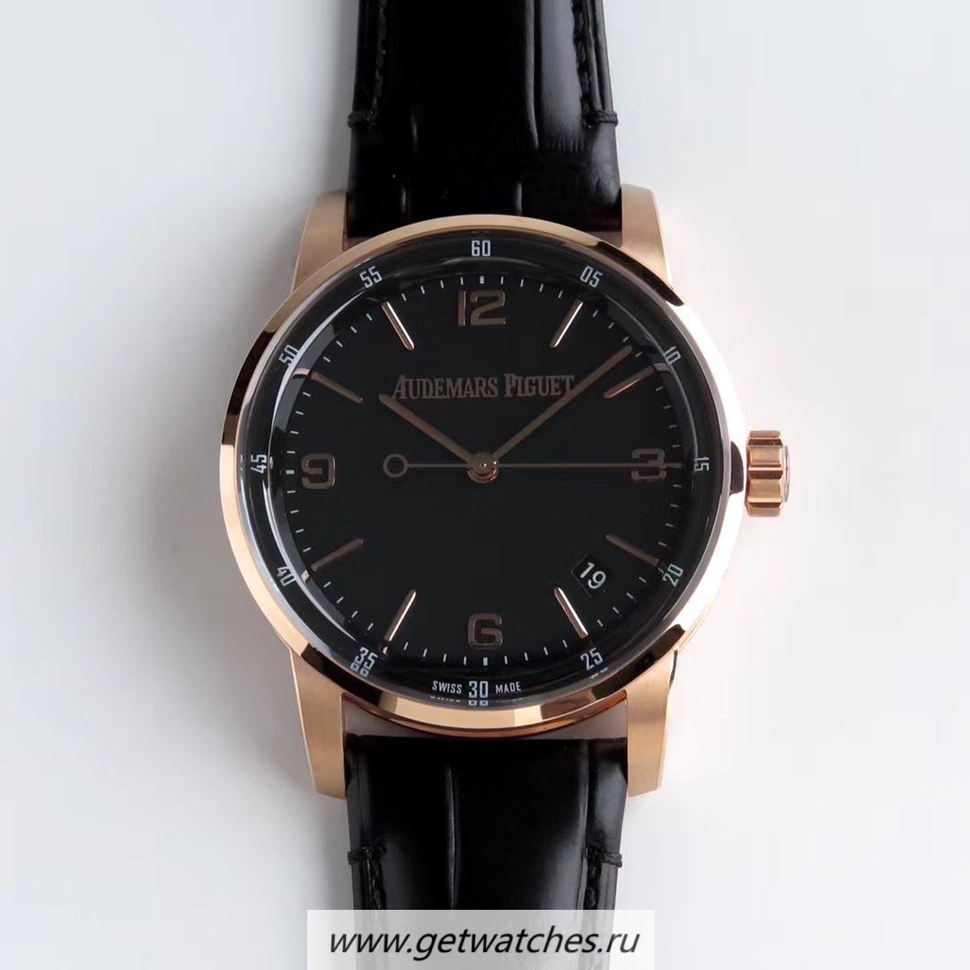 Replica Audemars P1g*et Code 11.59 15210 TNKF Rose Gold Black Dial 4302