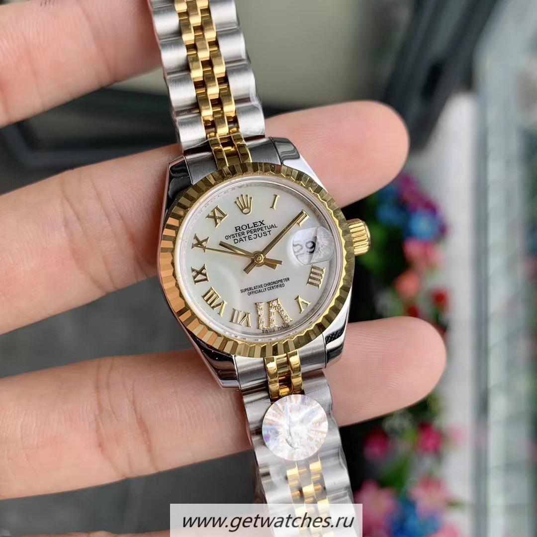 Copy R01ex Datejust 28mm 279173 Ladies WF SS & Yellow Gold MOP Dial 2671