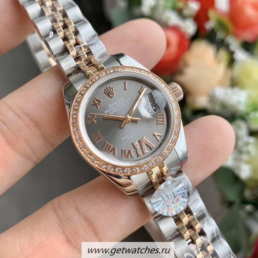 NEW Replica R01ex Datejust 28mm 279381 RBR Ladies WF SS & Rose Gold Anthracite Dial 2671