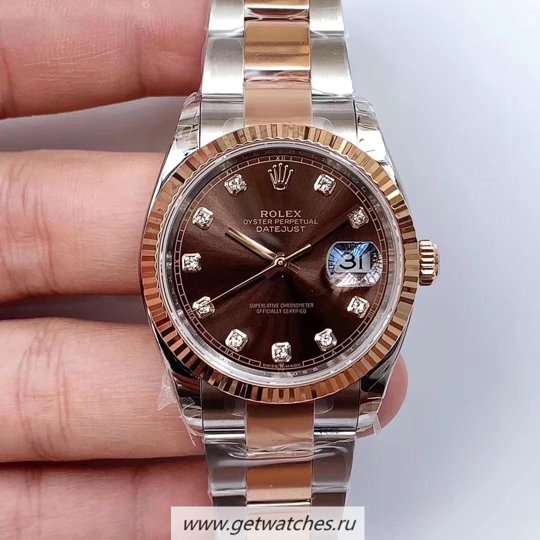 Perfect Replica R01ex Datejust 36 126231 EWF SS & Rose Gold Chocolate Dial 3235