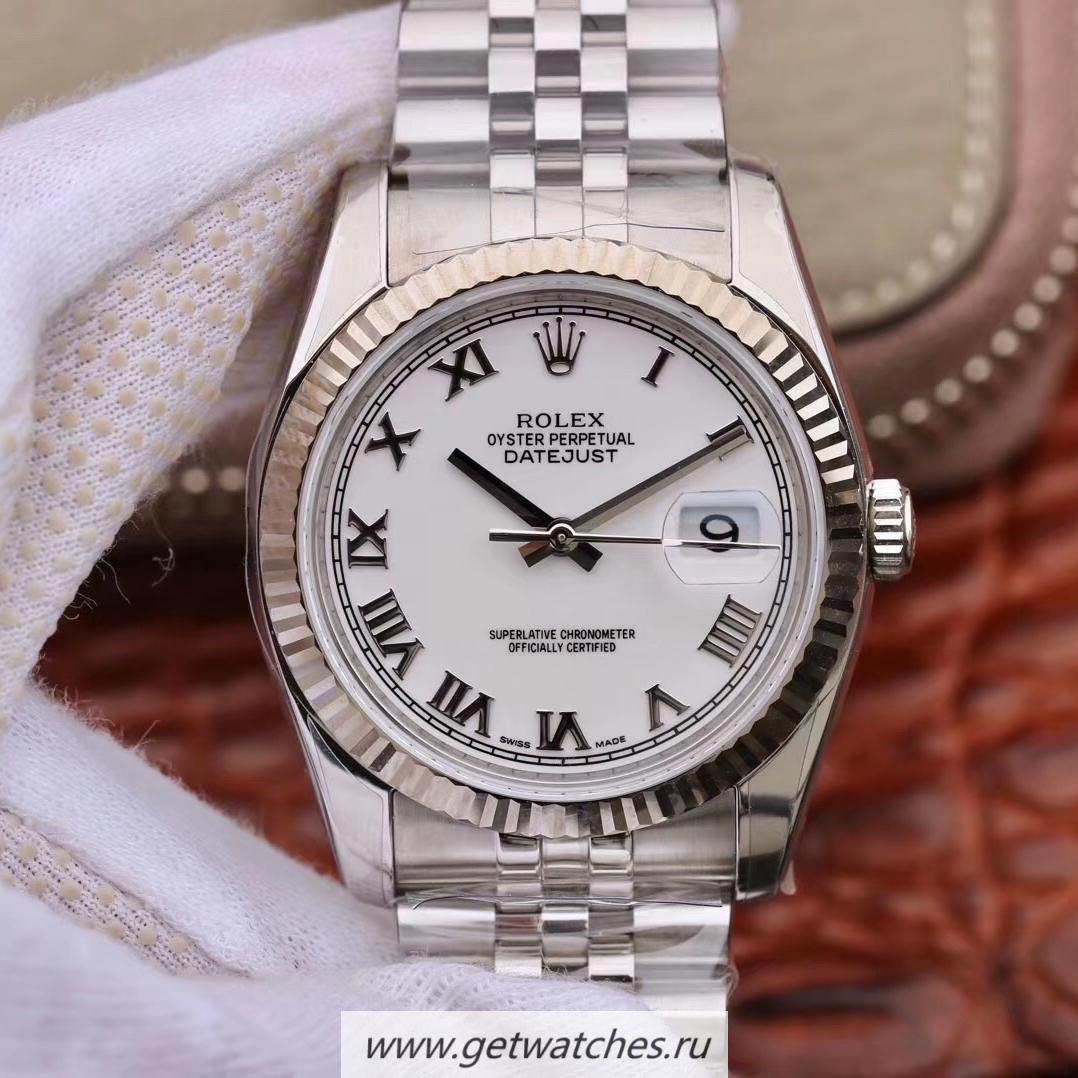 Perfect Replica R01ex Datejust 36mm 116234 ARF V2 SS 904L White Dial 3135