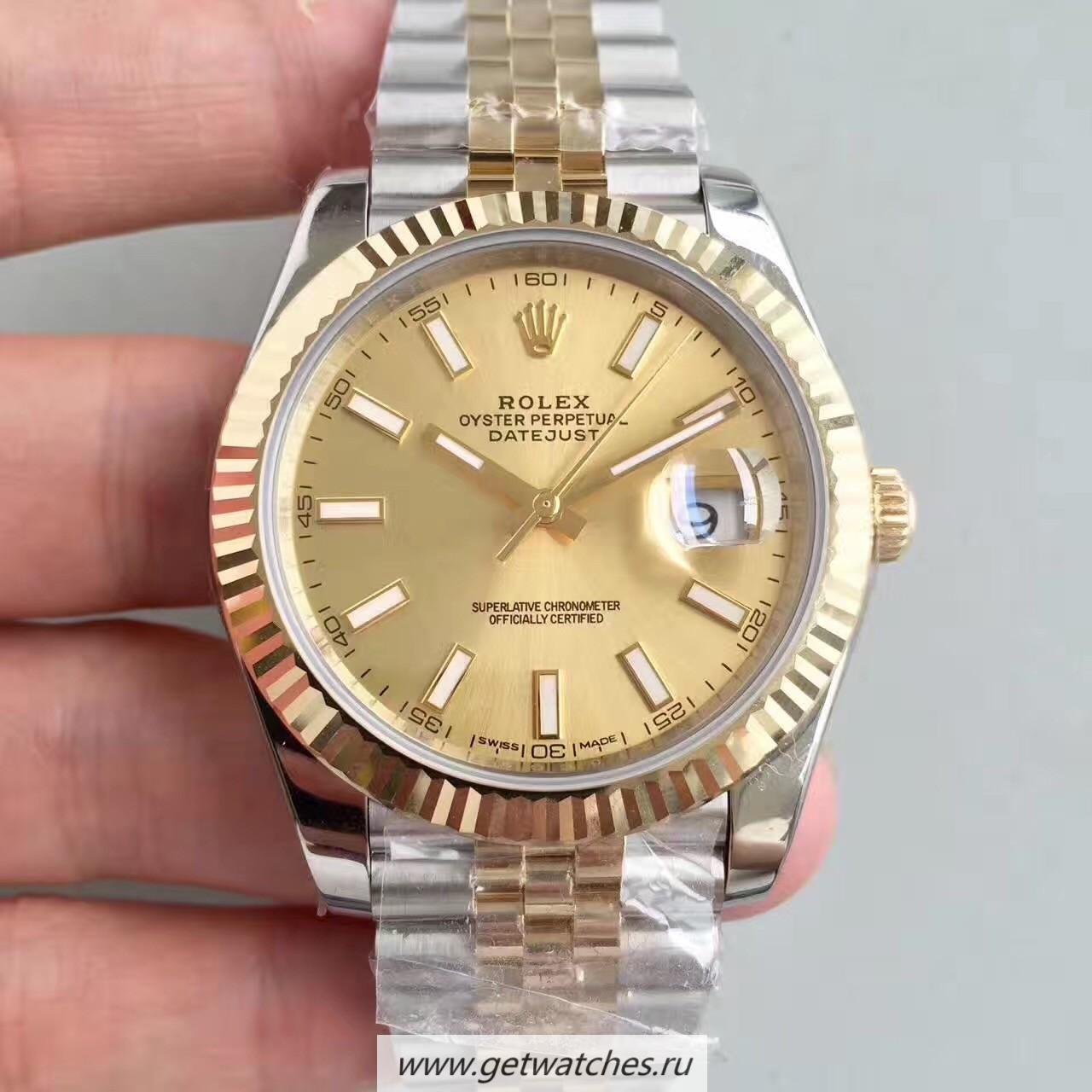 NEW Replica R01ex Datejust II 126333 41mm EWF SS & Yellow Gold Champagne Dial 3136