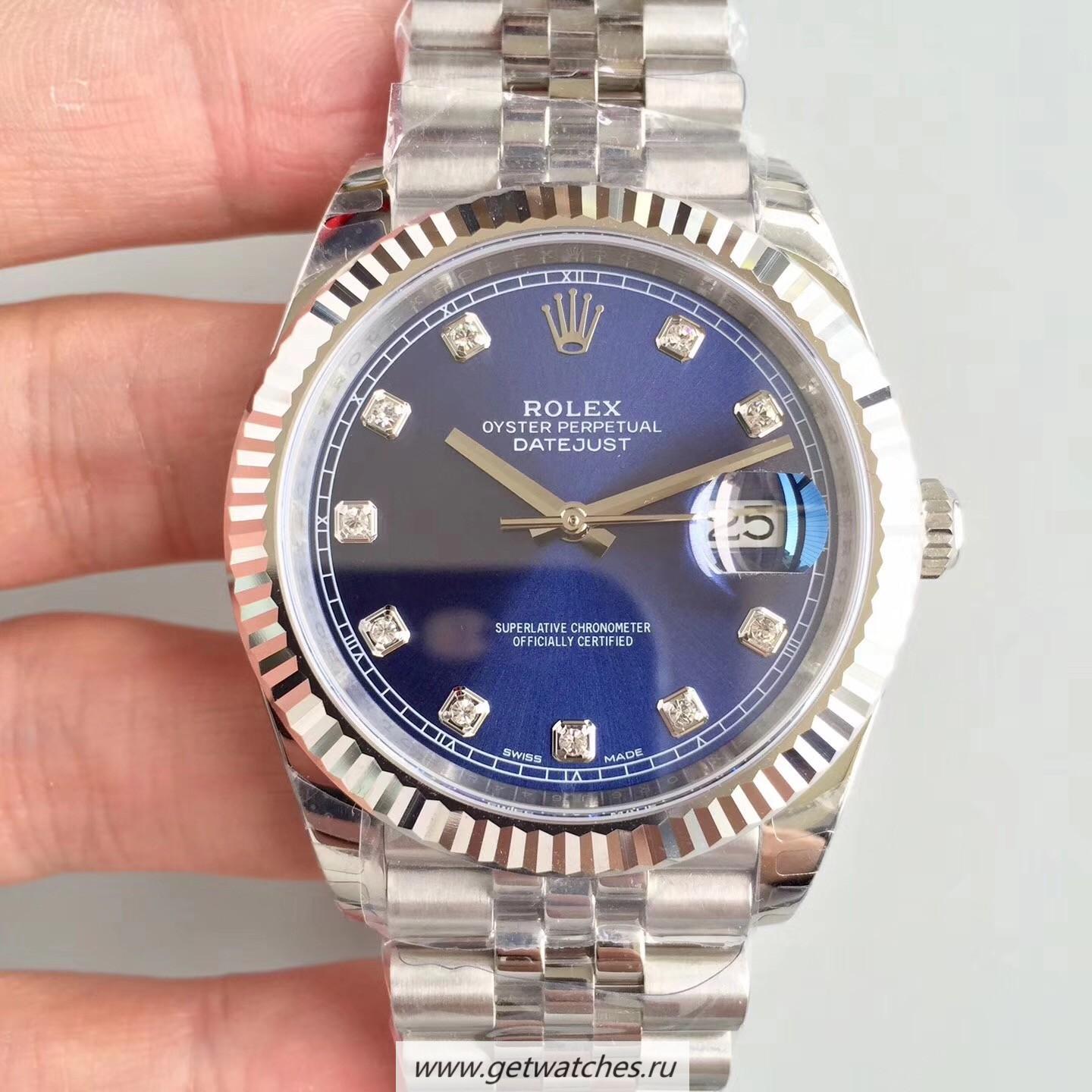 High Quality R01ex Datejust II 126334 41mm 2018 EWF SS Blue Dial 3235