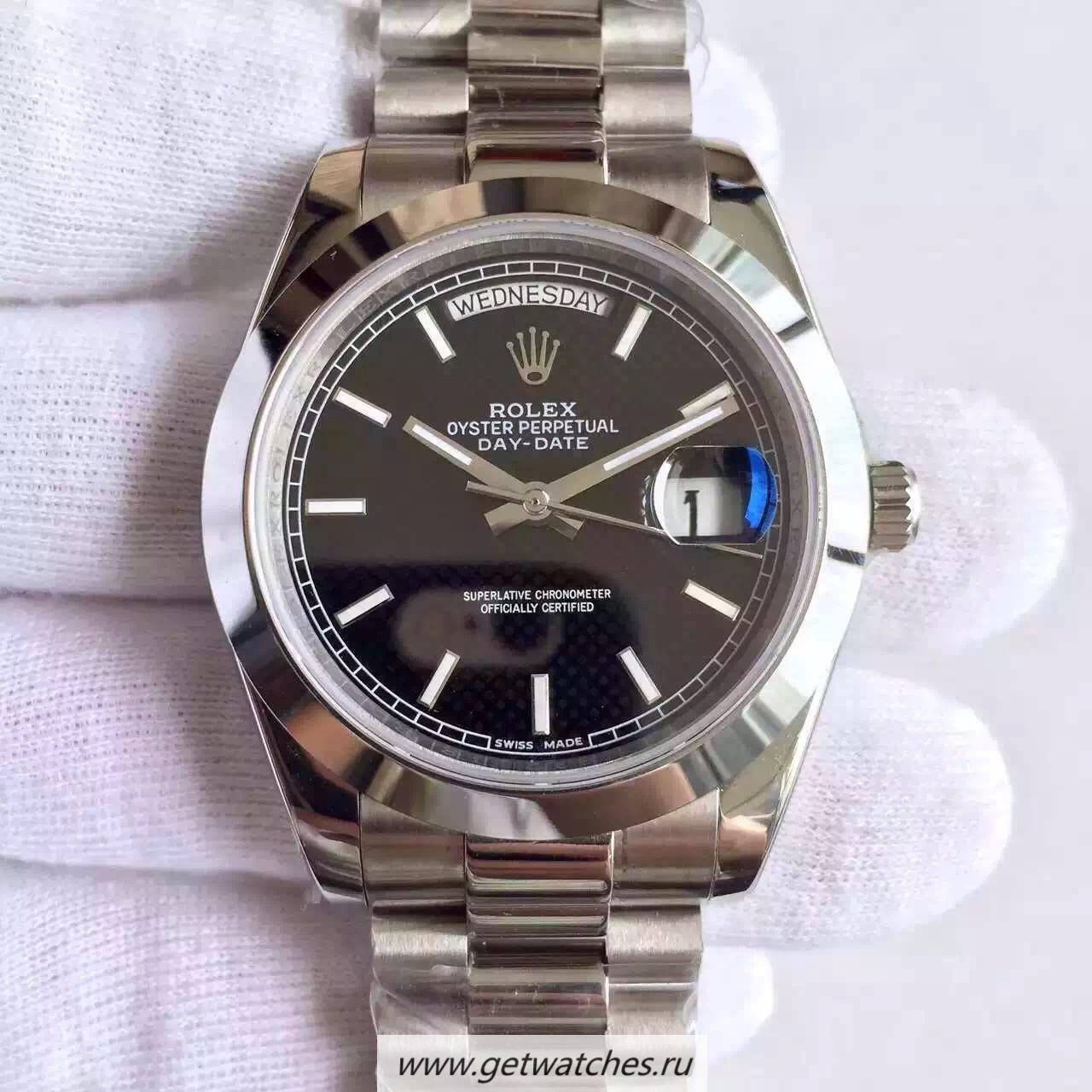 High Quality R01ex Day-Date 40 228206 40mm KWF SS Black Diagonal Dial 3255