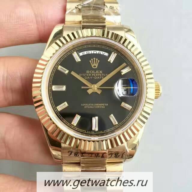 Best Price R01ex Day-Date 40 228238 40mm KWF Yellow Gold Black Dial 3255