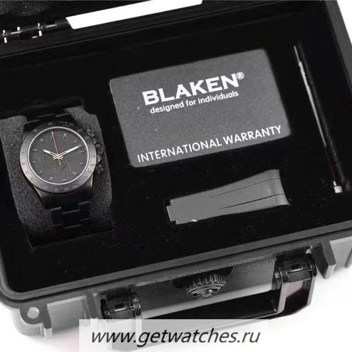 Fake R01ex Daytona Blaken IPKF PVD SS 904L Black Dial 4130