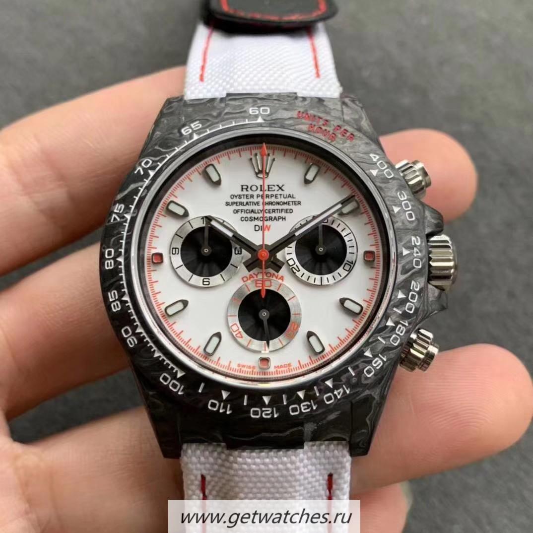 Fake R01ex Daytona CronusArt X WWF Forged Carbon White Dial 7750