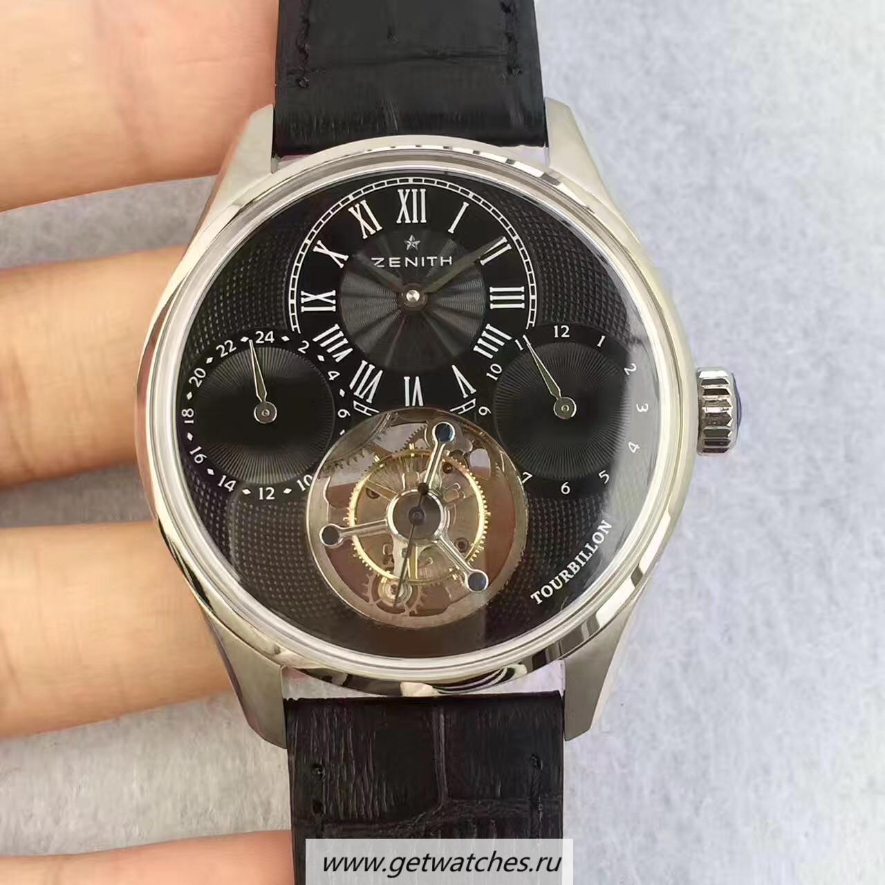 High Quality Zenith El Primero Tourbillon BPF SS Black Dial Tourbillon