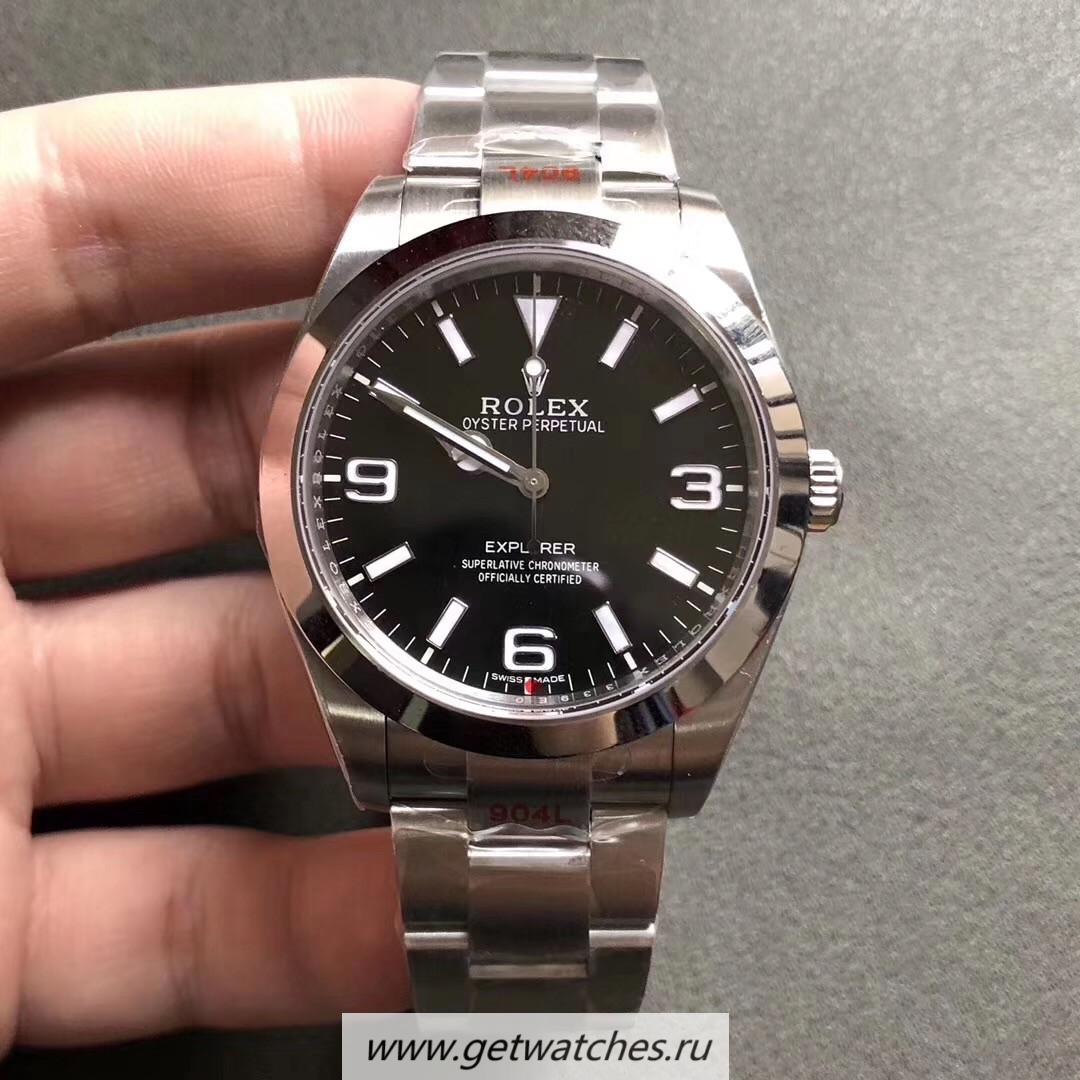 Best Price R01ex Explorer 214270 GMF SS 904L Black Dial 3132