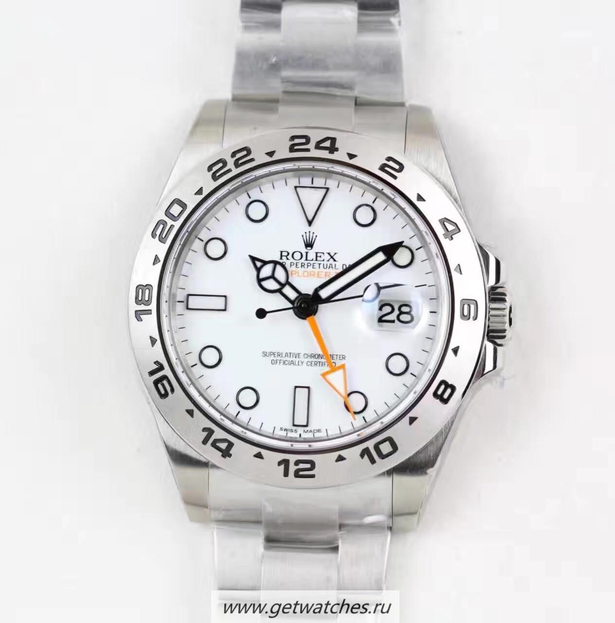 NEW Replica R01ex Explorer II 216570 Noob Factory V8 SS White Dial 2836