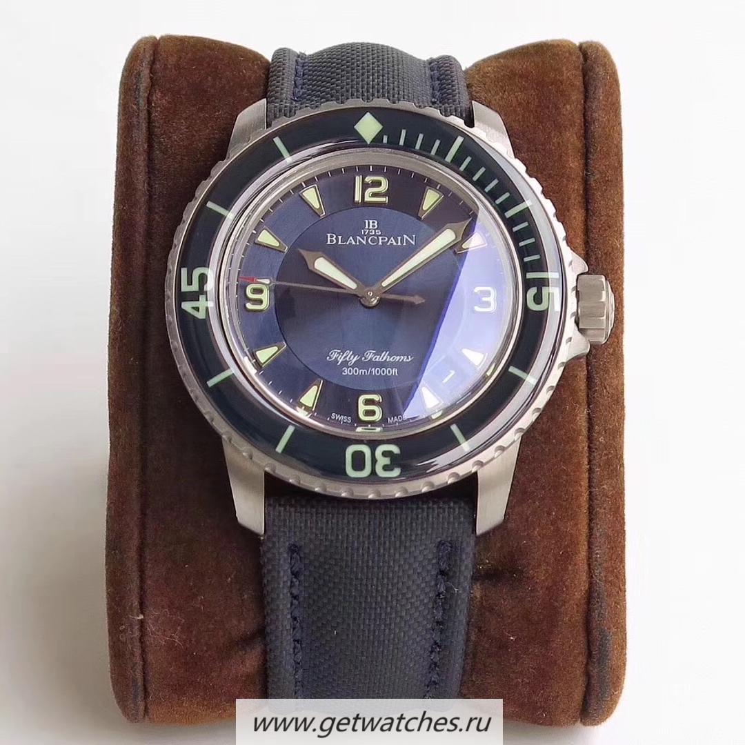 Copy Blancpain Fifty Fathoms 5015 12B40 O52 ZF Titanium Blue Dial 1315
