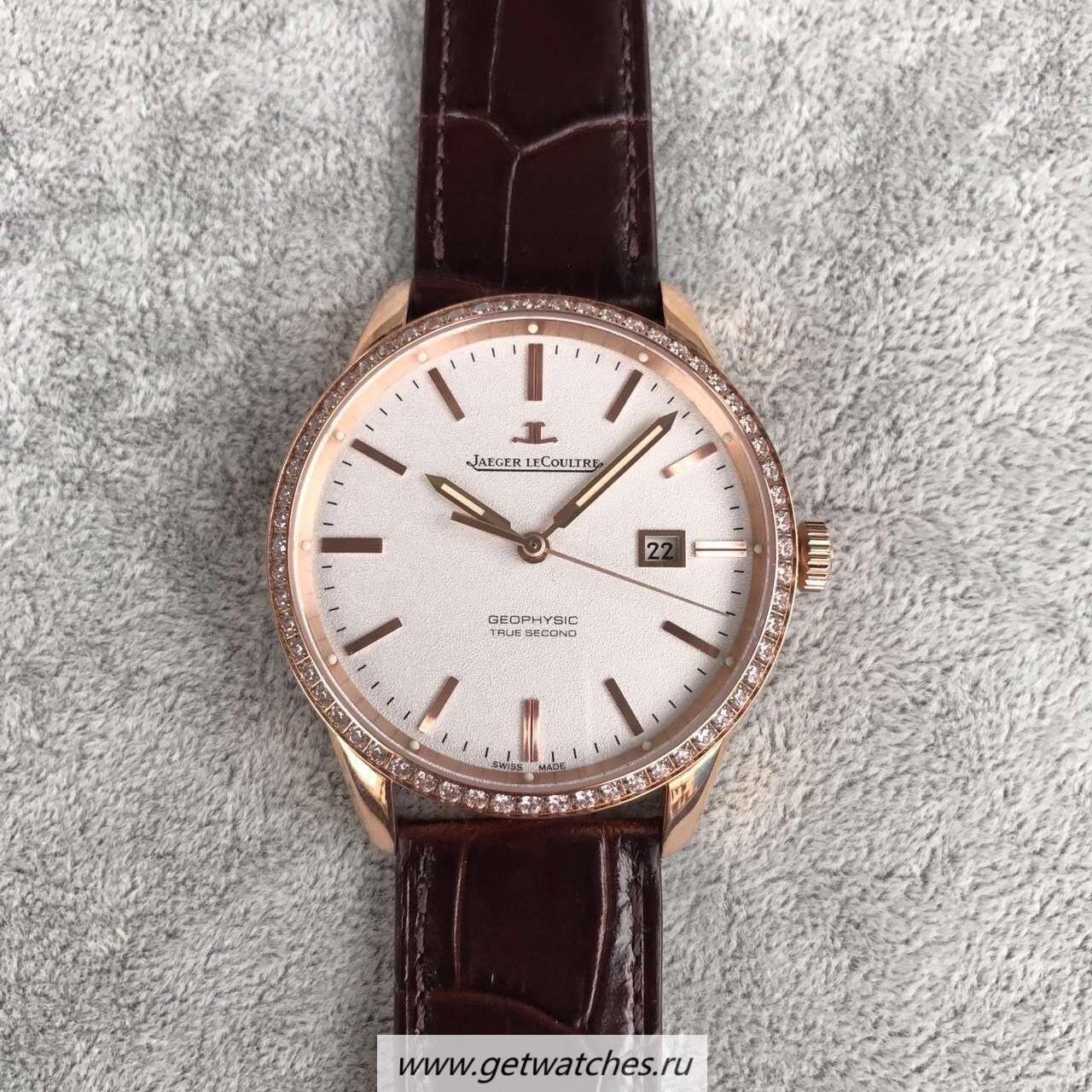 Perfect Replica Jaeger-LeCoultre Geophysic True Second 8012520 Noob Factory Rose Gold & D1am0nds White Dial Calibre 770