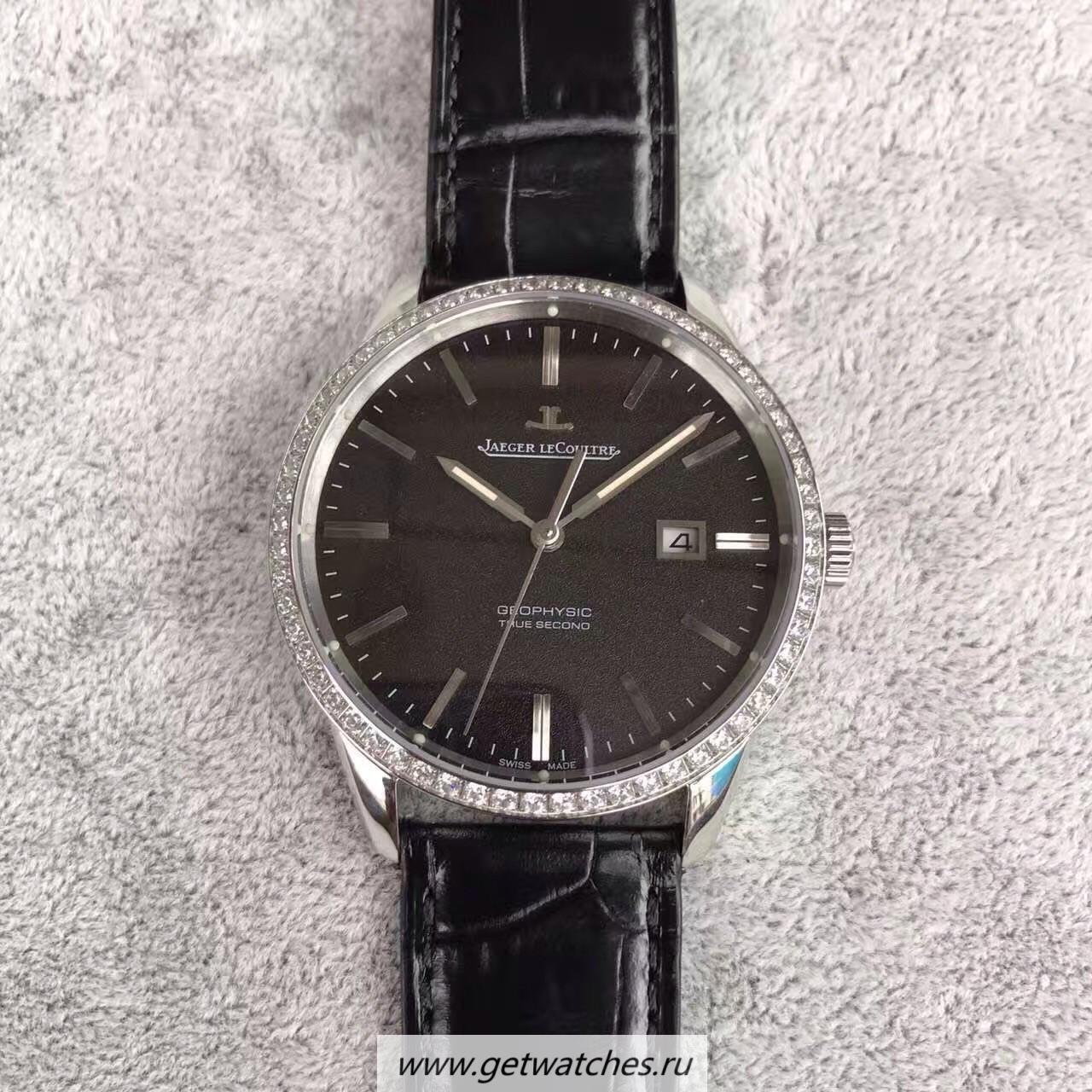 High Quality Jaeger-LeCoultre Geophysic True Second 8018420 Noob Factory SS & D1am0nds Black Dial Calibre 770