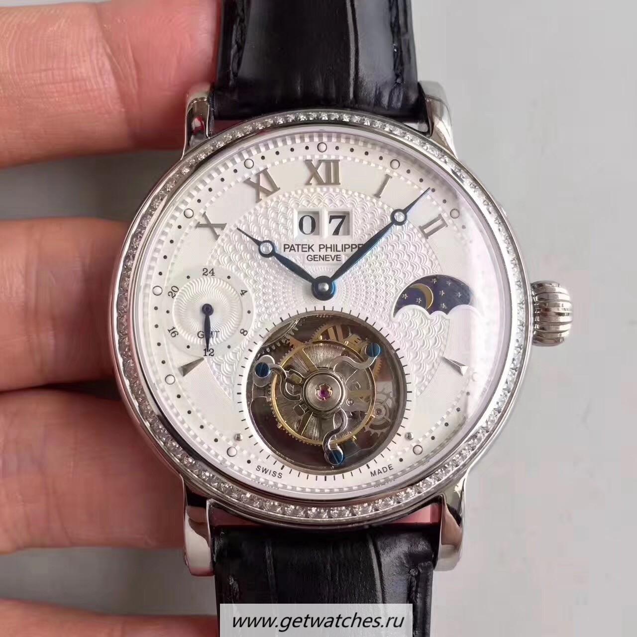 NEW Replica Pat*k Phi1i*pe Grand Complication Tourbillon Noob Factory SS & D1am0nds White Dial Tourbillon