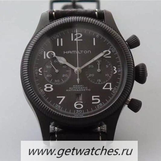 Replica Hamilton Khaki Pilot Pioneer PVD Black Dial 7750